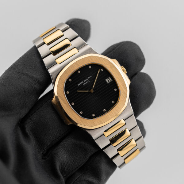 PATEK PHILIPPE NAUTILUS REF. 3700 BLU ACCIAIO/ORO INDICI DIAMANTI - immagine 2