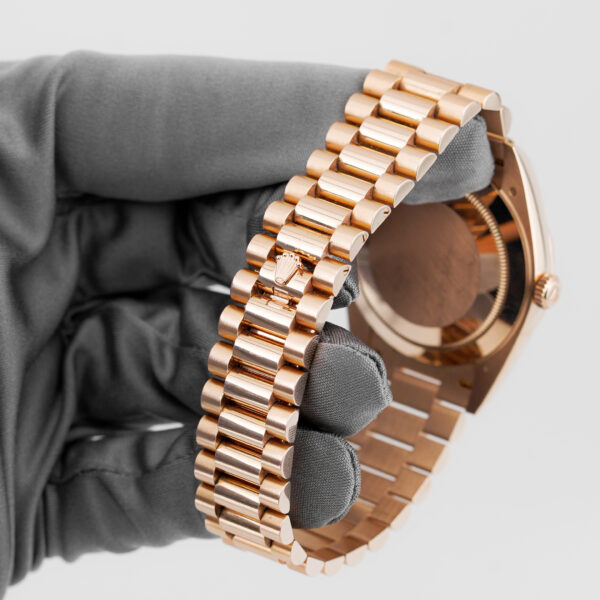 ROLEX DAY-DATE 40 ORO ROSA REF. 228235 VERDE FULL SET - immagine 5